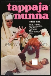 1t150 KILLER NUN Finnish 1983 Suor Omicidi, sexy Anita Ekberg, nunsploitation horror!