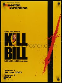 1t295 KILL BILL: VOL. 1 teaser French 16x21 2003 Quentin Tarantino directed, cool bloody design!