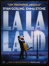 1t299 LA LA LAND teaser French 15x21 2017 great image of Ryan Gosling & Emma Stone embracing over city!