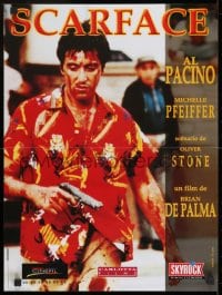 1t308 SCARFACE French 16x21 R1980s different bloody Al Pacino as Tony Montana, Brian De Palma!