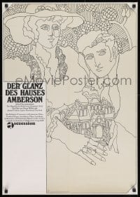 1t119 MAGNIFICENT AMBERSONS German 1966 directed by Orson Welles, Booth Tarkington, cool art!