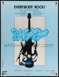 1t998 BLUE SUEDE SHOES Italian 1sh 1981 Curtis Clark, great different art of guitar and shoes!