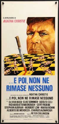 1t914 AND THEN THERE WERE NONE Italian locandina 1975 Oliver Reed, Elke Sommer, art by Spagnoli
