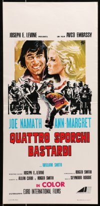 1t919 C.C. & COMPANY Italian locandina 1971 Symeoni art of Joe Namath, Ann-Margret & motorcycle gang!