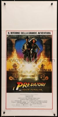1t970 RAIDERS OF THE LOST ARK Italian locandina 1981 Drew Struzan art of adventurer Harrison Ford!