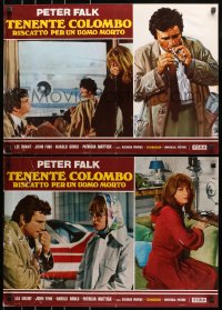 1t894 COLUMBO RANSOM FOR A DEAD MAN group of 5 Italian 19x26 pbustas 1978 Peter Falk, Lee Grant!