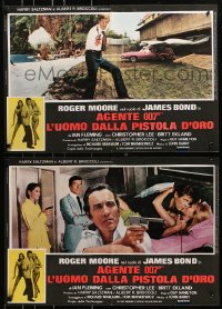 1t899 MAN WITH THE GOLDEN GUN group of 4 Italian 18x26 pbustas 1974 Roger Moore as James Bond!