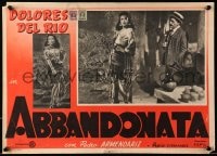 1t867 LAS ABANDONADAS Italian 14x19 pbusta 1949 images of Dolores Del Rio & Pedro Armendariz!