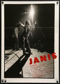 1t677 JANIS Japanese 1975 great b/w image of Joplin singing on stage, rock 'n' roll!