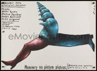 1t350 MANEUVERS ON THE FIFTH FLOOR Polish 26x36 1985 Manevri na petiya etazh, strange Socha art!