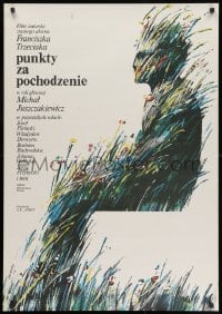 1t369 PUNKTY ZA POCHODZENIE Polish 27x38 1983 Michal Juszczakiewicz, Swierzy art of grass man!