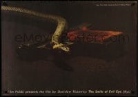 1t375 SMILE OF EVIL EYE export Polish 26x38 1982 Rys, cool image of snake slithering over gun!