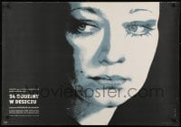 1t383 TWENTY-FOUR HOURS RAINING Polish 27x38 1983 super close up artwork of woman by Maria Elker!