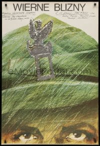 1t388 WIERNE BLIZNY Polish 25x37 1982 Andrzej Pagowski art of soldier's hat with eagle symbol!