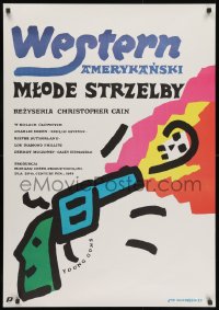 1t394 YOUNG GUNS Polish 26x38 1989 Emilio Estevez, Charlie Sheen, Sutherland, Mlodozeniec art
