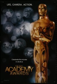 1w605 84TH ANNUAL ACADEMY AWARDS 1sh 2012 cool image of Oscar statuette, classic movie montage!