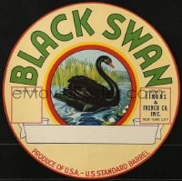 1w032 BLACK SWAN miscellaneous 13x13 1920s great avian art, Simons & French Co. Inc. New York City!