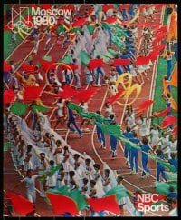 1w141 1980 SUMMER OLYMPICS tv poster 1979 NBC Sports, wonderful image of opening ceremony!