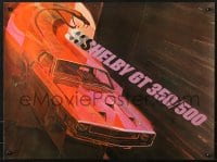 1w041 SHELBY 18x24 advertising poster 1970s cool art of the speedy GT 350/500, Sssshelby!