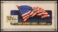 1w061 BUY U.S. WAR SAVINGS BONDS & STAMPS NOW 11x21 WWII war poster 1942 we can, will & must, FDR!