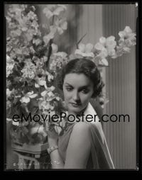 1x056 GAIL PATRICK 8x10 negative 1930s great close up Columbia studio portrait with flowers!
