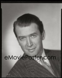 1x072 JAMES STEWART 8x10 negative 1950s head & shoulders portrait of the top leading man!