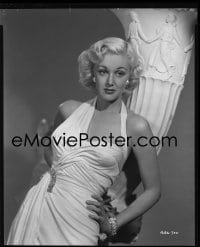 1x073 JAN STERLING 8x10 negative 1952 sexy portrait in halter top dress for Flesh and Fury!