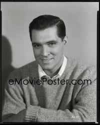 1x081 JOHN GAVIN 8x10 negative 1950s great head & shoulders smiling portrait wearing sweater!