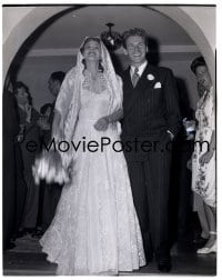 1x148 MARIA MONTEZ group of 8 4x5 negatives 1943 photos from her wedding to Jean-Pierre Aumont!
