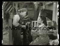 1x096 NATIONAL VELVET 8x10 negative 1944 Mickey Rooney holding bridle stares at Elizabeth Taylor!