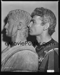 1x109 SIGN OF THE PAGAN 8x10 negative 1954 profile portrait of Jeff Chandler as Marcian by statue!