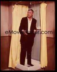 1x332 CHARADE 4x5 transparency 1963 Cary Grant fully clothed & soaking wet in the shower!