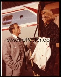 1x355 GOLDFINGER 4x5 transparency 1964 Sean Connery as James Bond & Honor Blackman with gun!