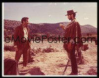 1x356 GOOD, THE BAD & THE UGLY 4x5 transparency 1968 Wallach stares at Clint Eastwood holding rock!