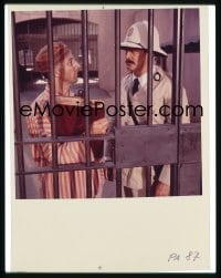 1x381 PAPILLON 4x5 transparency 1973 Dustin Hoffman with clipboard staring at guard behind bars!