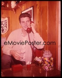 1x265 PETER BROWN group of 4 4x5 transparencies 1950s candids at home when he was in TV's Lawman!
