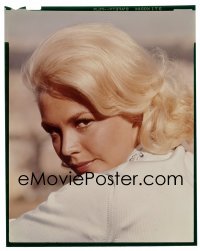 1x385 SANDRA DEE 4x5 transparency 1960s great close up of the blonde looking over her shoulder!