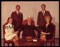 1x400 TOPAZ German 4x5 transparency 1969 Alfred Hitchcock candid portrait with the top cast!