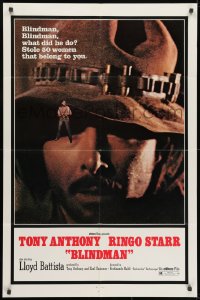 1y111 BLINDMAN 1sh 1972 Tony Anthony, Ringo Starr, spaghetti western!