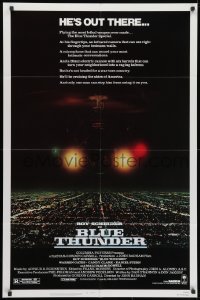 1y117 BLUE THUNDER 1sh 1983 Roy Scheider, Warren Oates, cool helicopter over city image!
