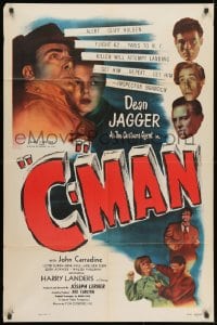 1y190 C-MAN 1sh 1949 Dean Jagger as customs agent, John Carradine, Lottie Elwen!