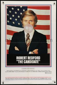 1y147 CANDIDATE 1sh 1972 great image of candidate Robert Redford blowing a bubble!