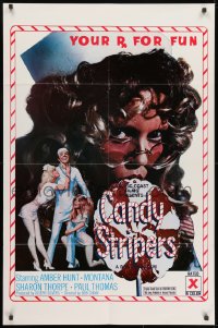 1y148 CANDY STRIPERS 1sh 1978 sexy nurse Amber Hunt, Montana, she is your Rx for fun!