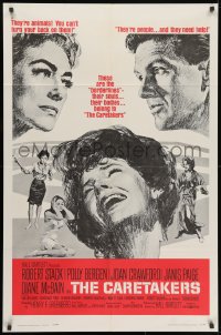 1y152 CARETAKERS 1sh 1963 Robert Stack, Polly Bergen & Joan Crawford in a mental hospital!