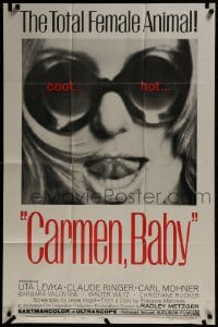 1y153 CARMEN, BABY 1sh 1968 Radley Metzger, Uta Levka, Barbara Valentine, cool hot image!