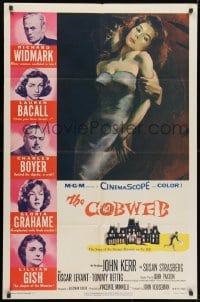 1y192 COBWEB 1sh 1955 Richard Widmark, Lauren Bacall, Charles Boyer, Gloria Grahame, Gish