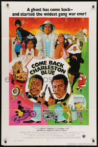 1y197 COME BACK CHARLESTON BLUE int'l 1sh 1972 Godfrey Cambridge, cool blaxploitation art!