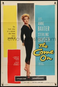 1y198 COME ON 1sh 1956 full-length image of very sexy bad girl Anne Baxter!