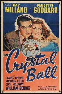 1y216 CRYSTAL BALL style A 1sh 1943 sexy Paulette Goddard & Ray Milland looking into crystal ball!
