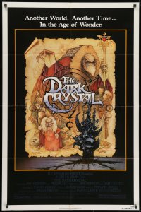 1y220 DARK CRYSTAL 1sh 1982 Jim Henson & Frank Oz, incredible Richard Amsel fantasy art!